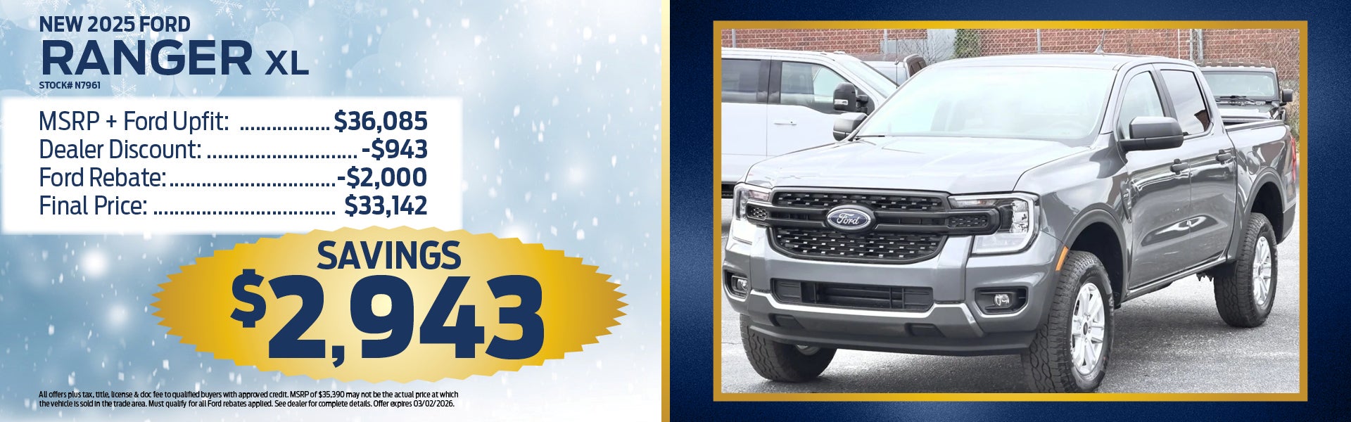 New 2025 Ford Ranger XL