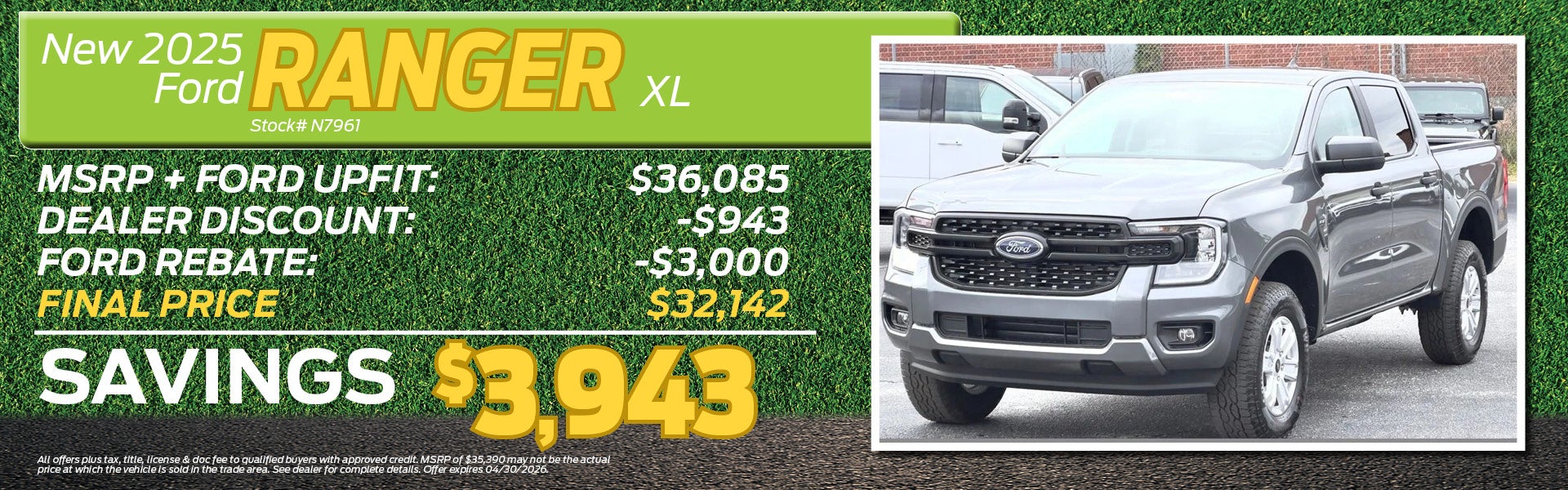 New 2025 Ford Ranger XL