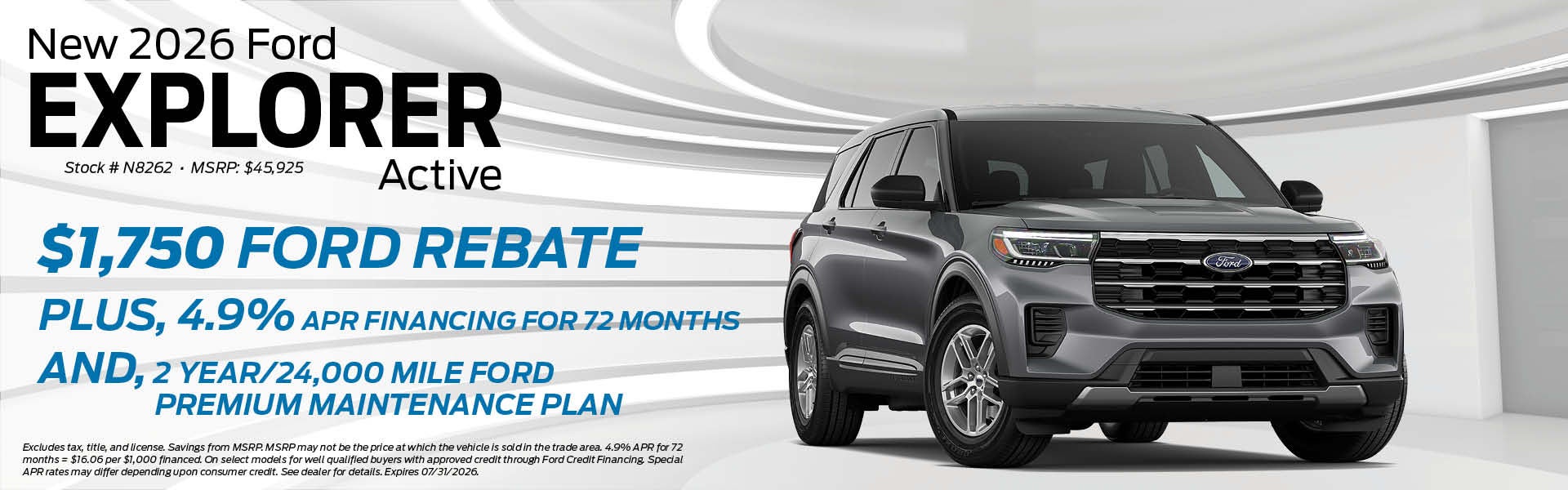New 2026 Ford Explorer Active