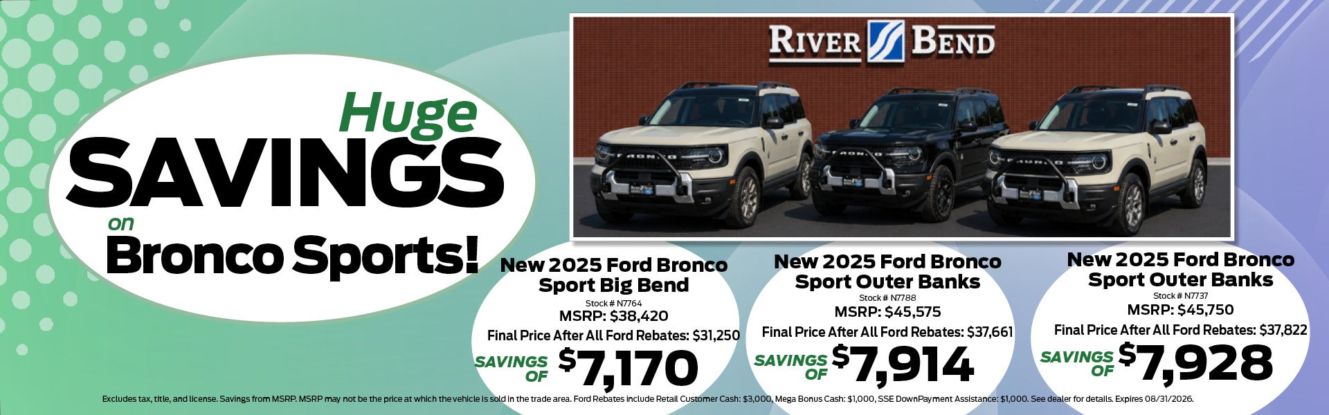 Huge Savings on Bronco Sports