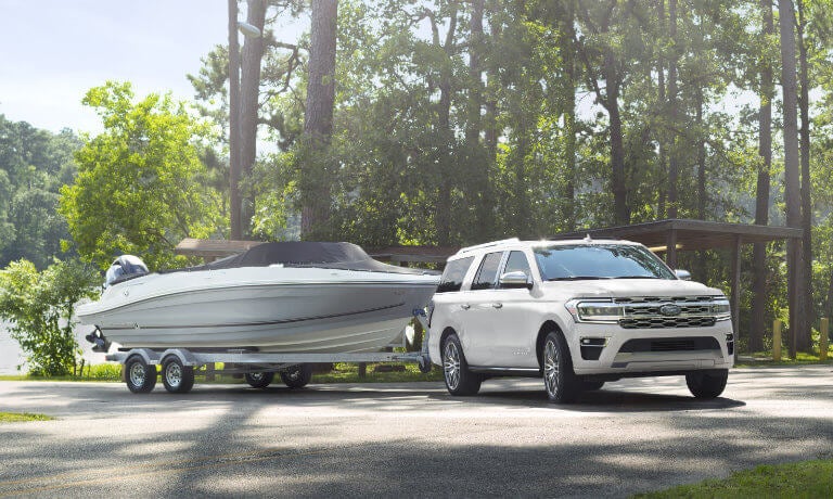 2024 Ford Expedition Exterior Towing Boat At Lake