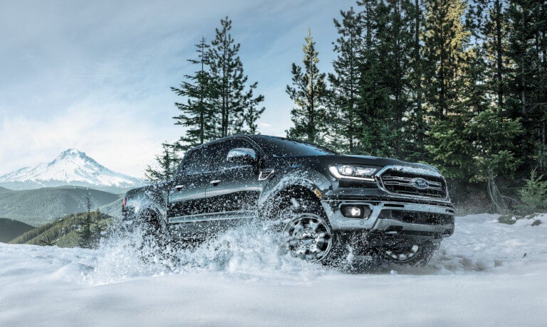 2023 Ford Ranger Exterior Driving Through Snow