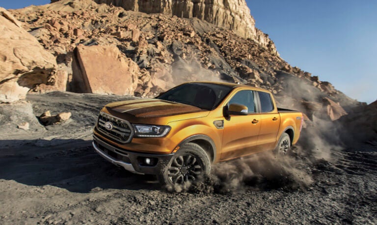 2023 Ford Ranger Exterior Kicking Up Dirt In Mountains