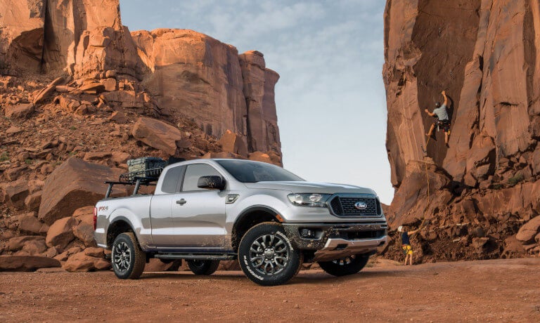 2023 Ford Ranger Exterior Parked By Rock Climbers