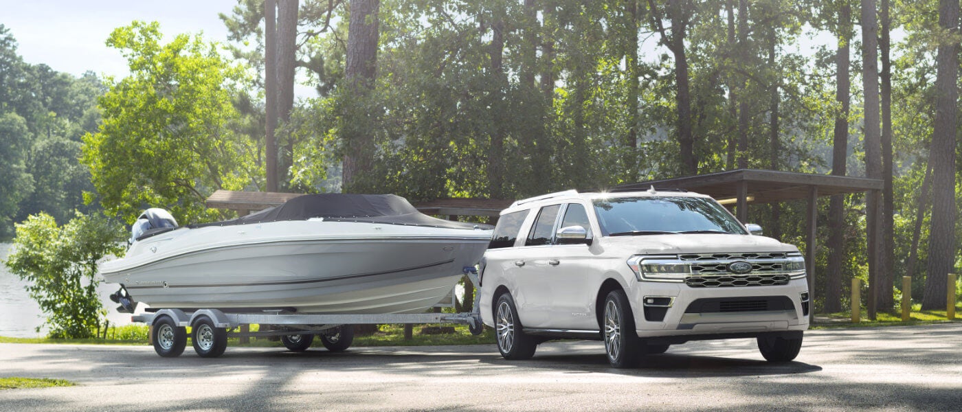 2024 Ford Expedition Exterior Towing A Boat At Lake