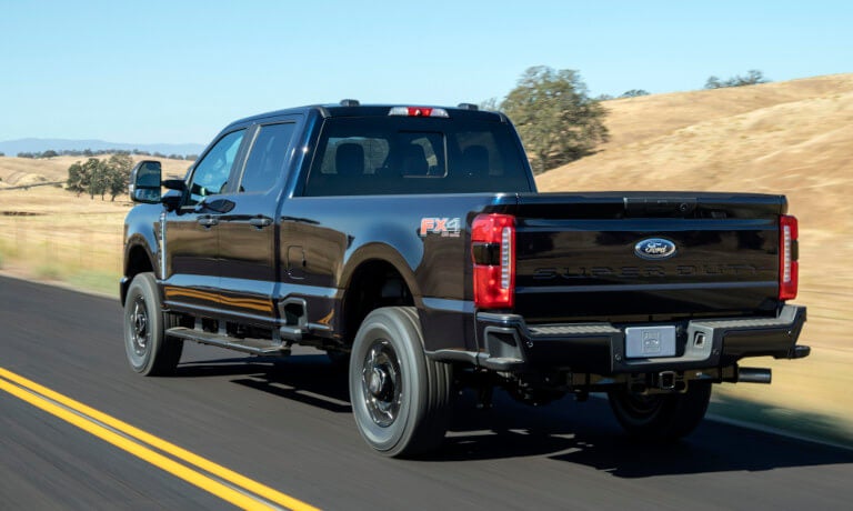 2024 Ford Super Duty Exterior From Behind Driving On Highway