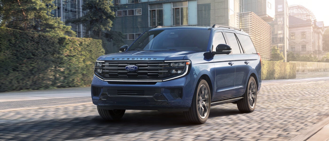 2025 Ford Expedition Driving On Residential Brick Road