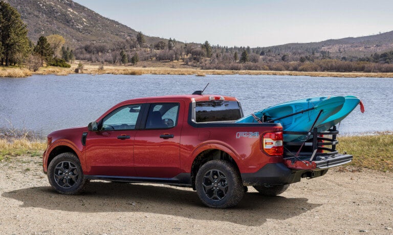 2025 Ford Maverick Exterior By Lake With Kayak