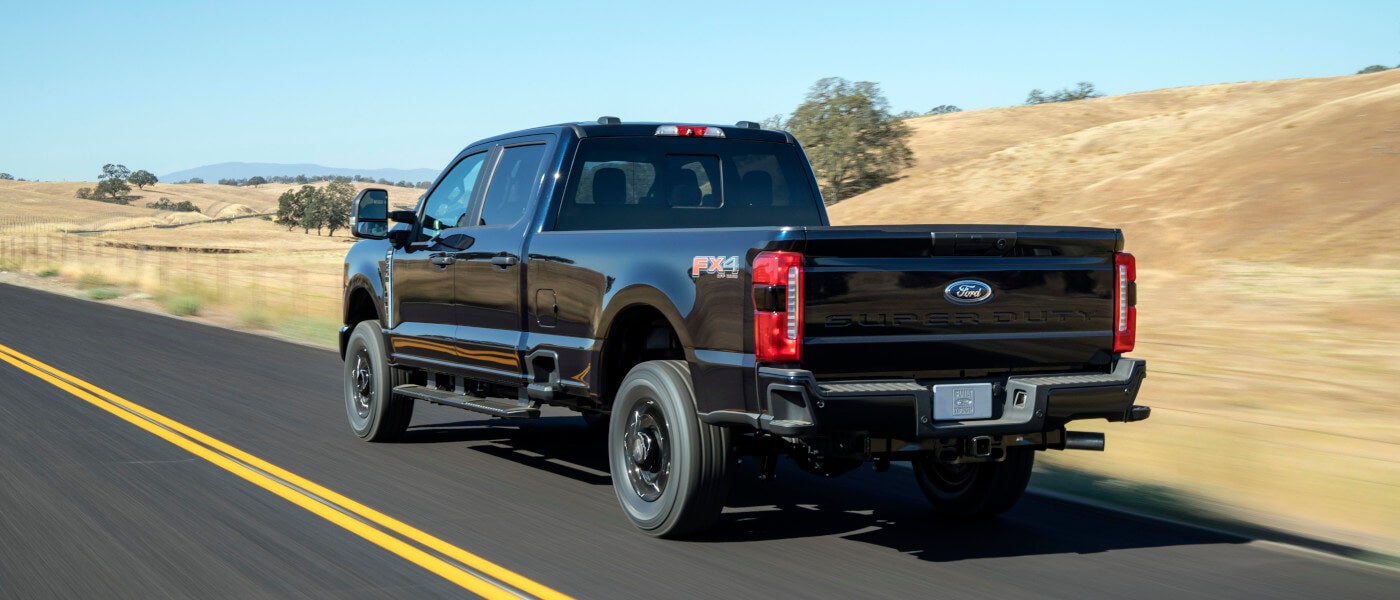 2025 Ford Super Duty Exterior From Behind Driving On Highway