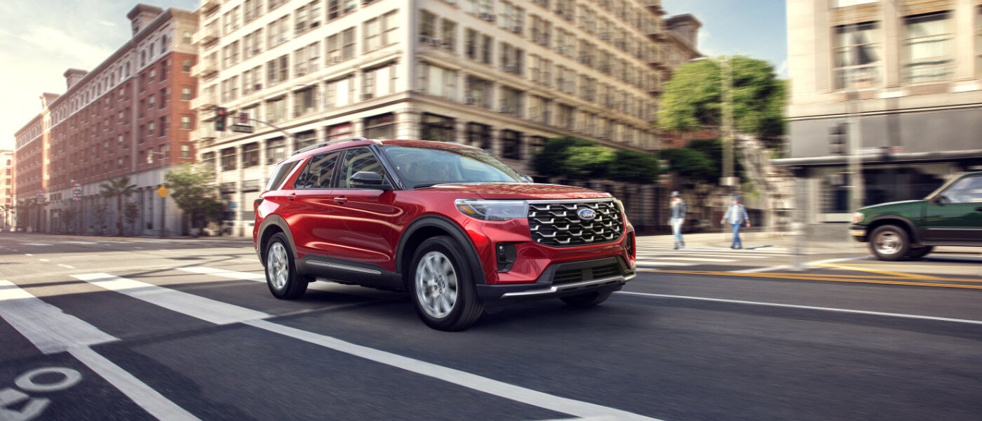 2027 Ford Explorer Exterior Driving Through City